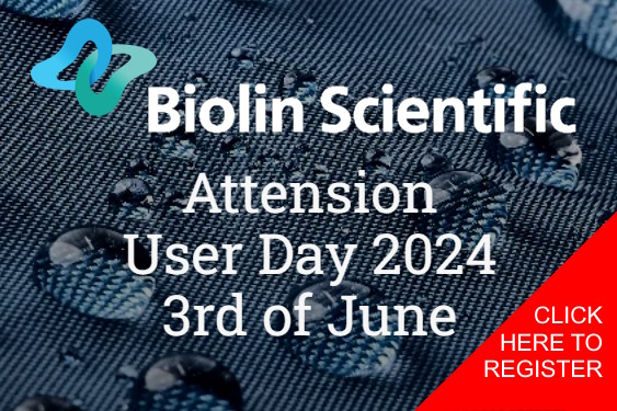 Click here to register for Biolin Scientific Attension User Day 2024, 3rd of June
