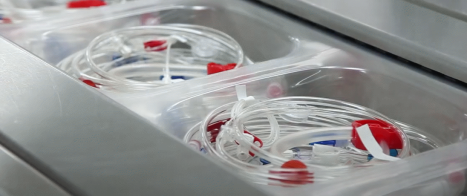 A tray full of medical tube-based devices