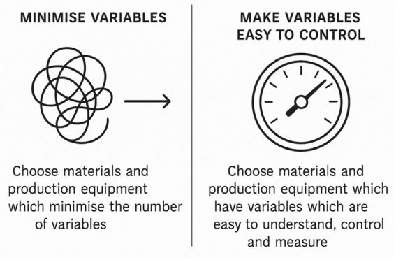 Variables in medical device manufacturing