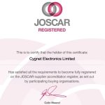 Joscar accreditation certificate for intertronics